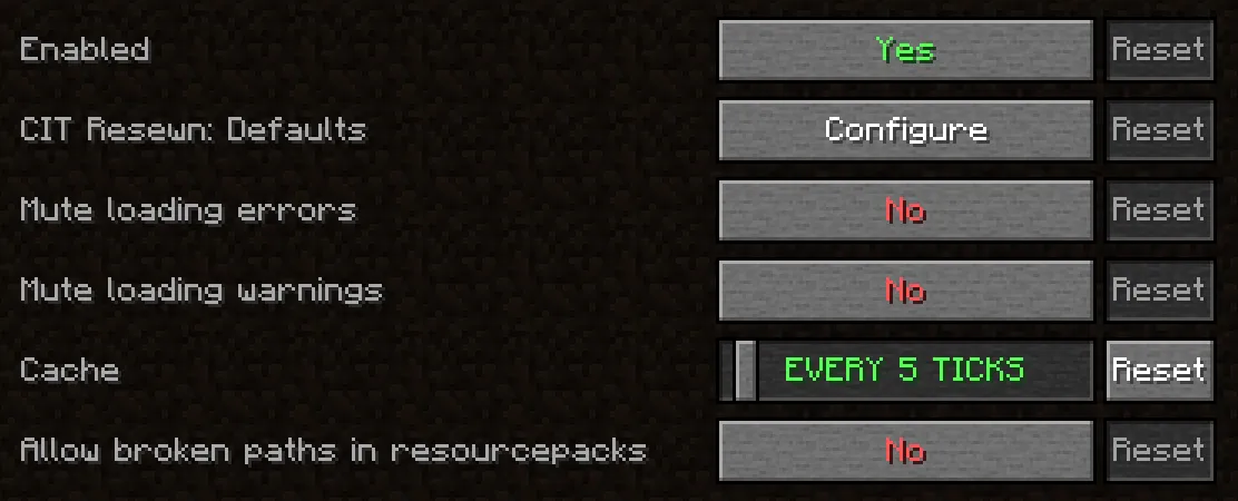 Menu Buttons of Stone — скриншот 1 (Текстуры, Minecraft)