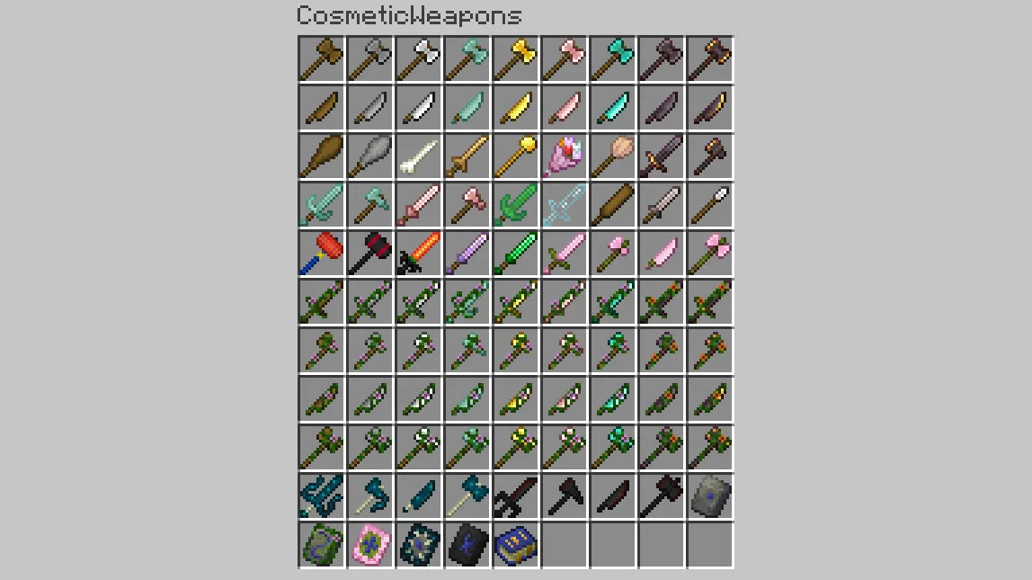 CosmeticWeapons, Моды, Minecraft