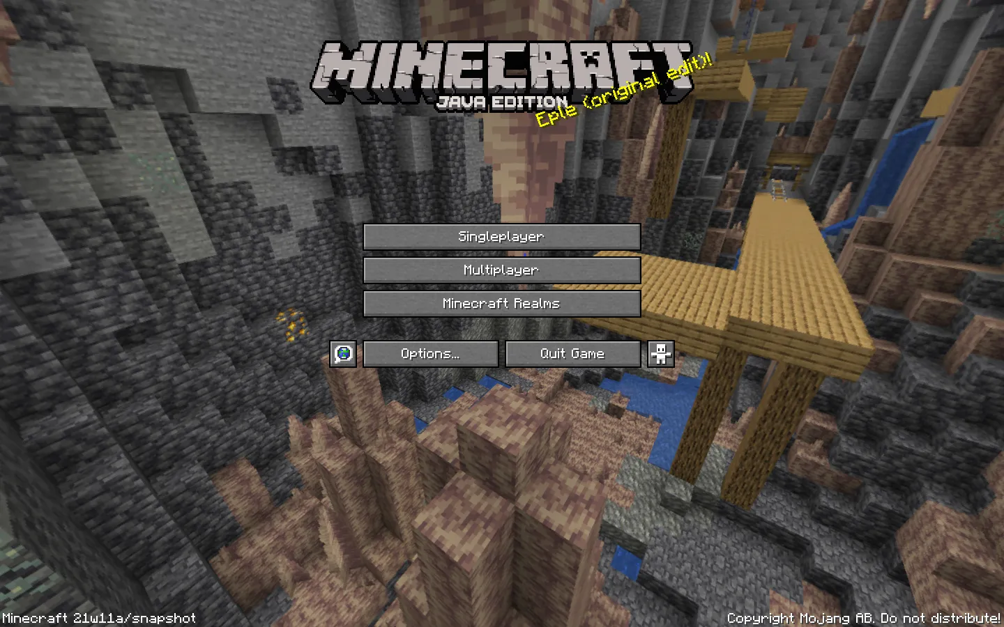 Cave Menu [Title Screen Panorama & More], Текстуры, Minecraft