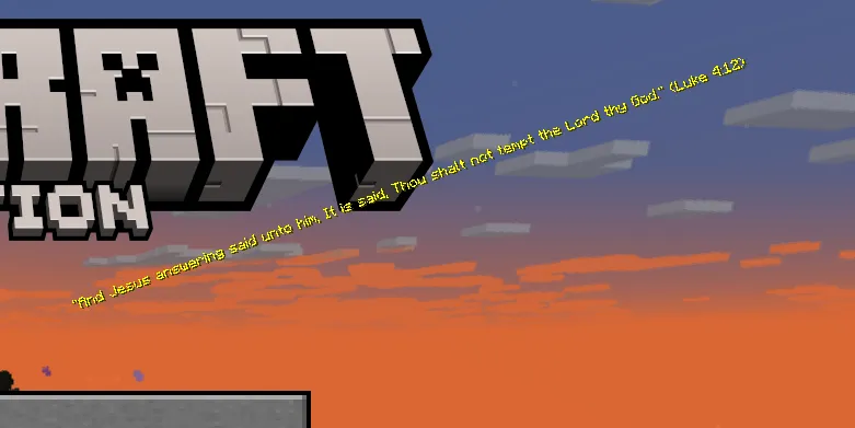 Bible Splash Texts — скриншот 1 (Текстуры, Minecraft)