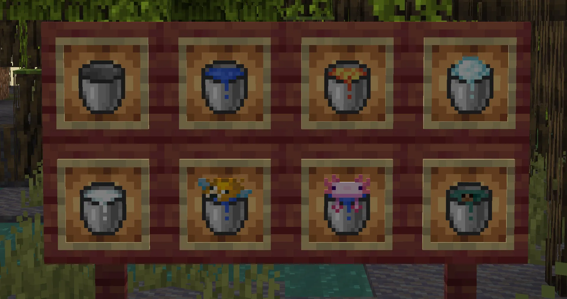 Consistent Buckets, Текстуры, Minecraft