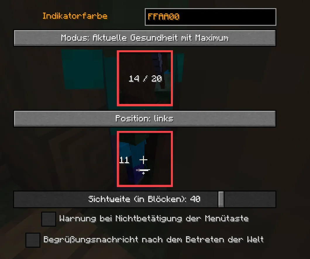 HPHUD, Моды, Minecraft