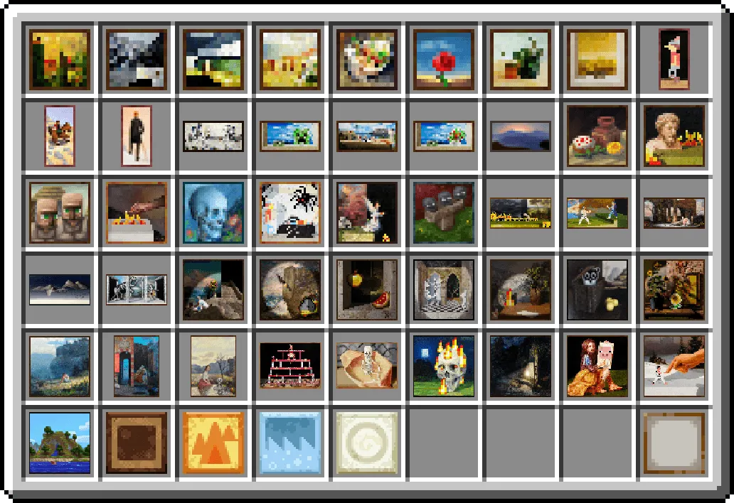 Undopia Unique Painting Items, Текстуры, Minecraft