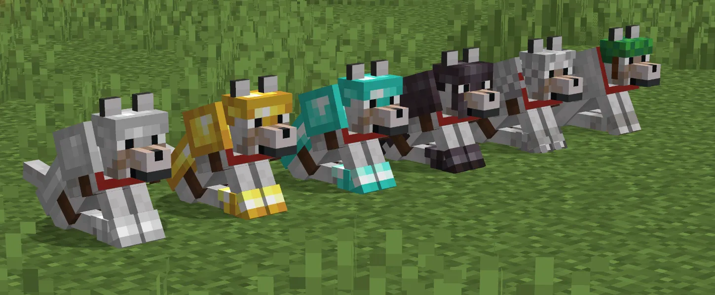 Cosmetic Wolf Armor, Текстуры, Minecraft