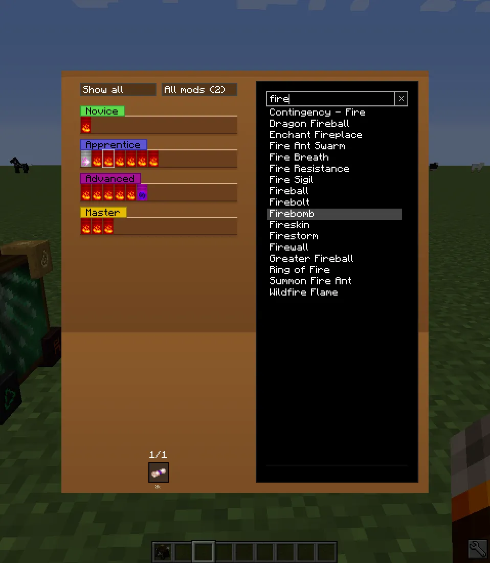 Spellcaster's Archives, Моды, Minecraft