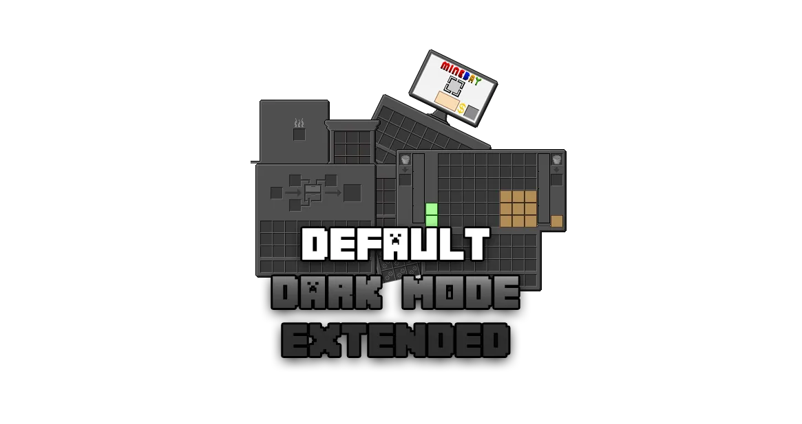 Default Dark Mode Extended — скриншот 1 (Текстуры, Minecraft)