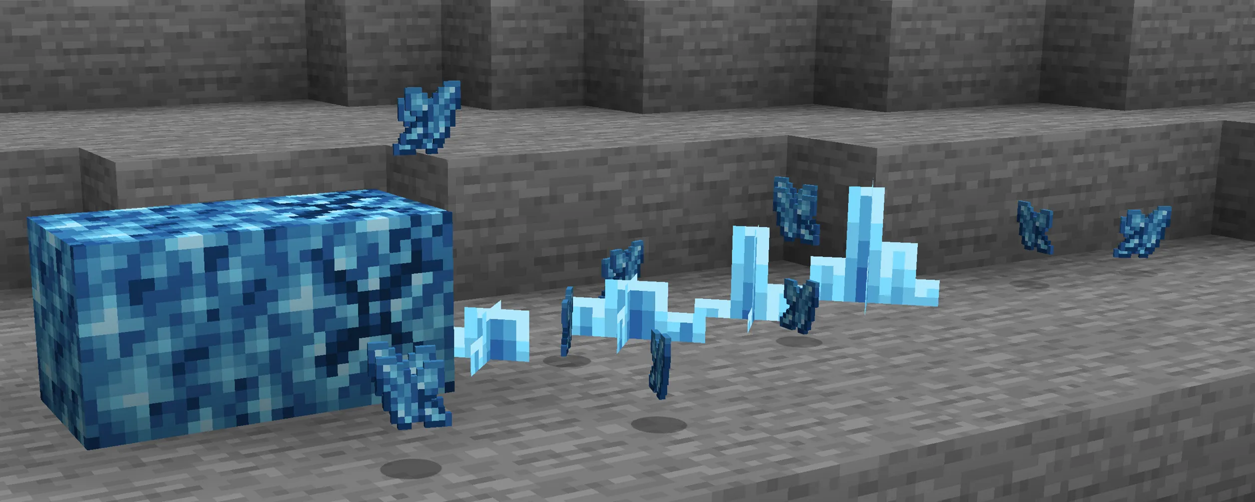 Blue Candy instead of Amethyst — скриншот 1 (Текстуры, Minecraft)
