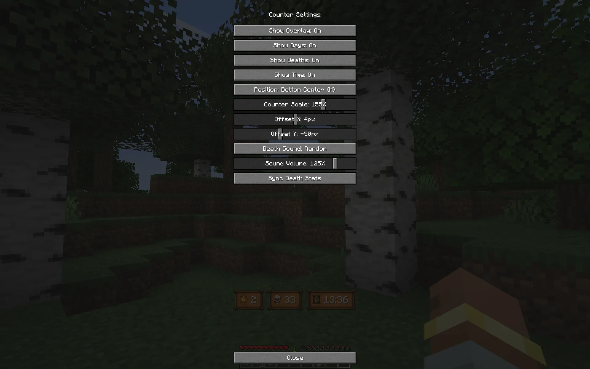 Day and Death Counter, Моды, Minecraft