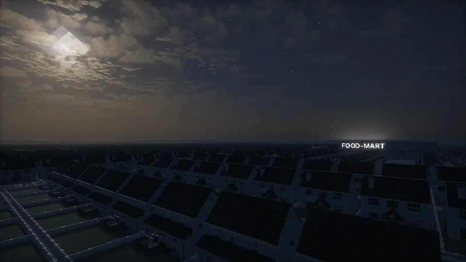 Ouroburbia - Liminal Suburban Sprawl Vivarium-inspired 1000x1000 Survival map — скриншот 10 (Карты, Minecraft)
