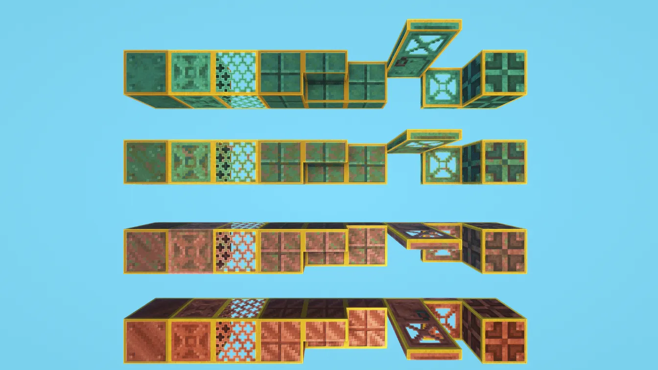 Visible & Outlined Waxed Blocks — скриншот 1 (Текстуры, Minecraft)
