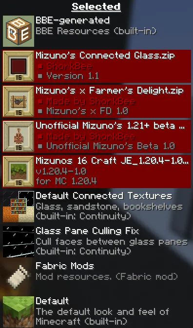 Unofficial Mizuno's — скриншот 1 (Текстуры, Minecraft)