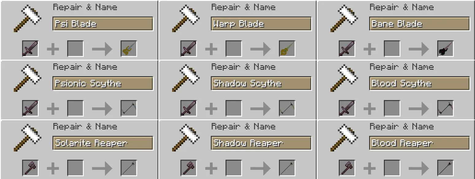 Protoss 3D Weapons, Текстуры, Minecraft