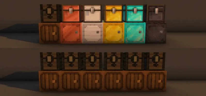 Mizuno's x Reinforced Chest & Barrels — скриншот 1 (Текстуры, Minecraft)