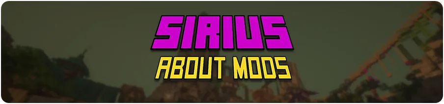 SiriusAboutMods — скриншот 1 (Модпаки, Minecraft)