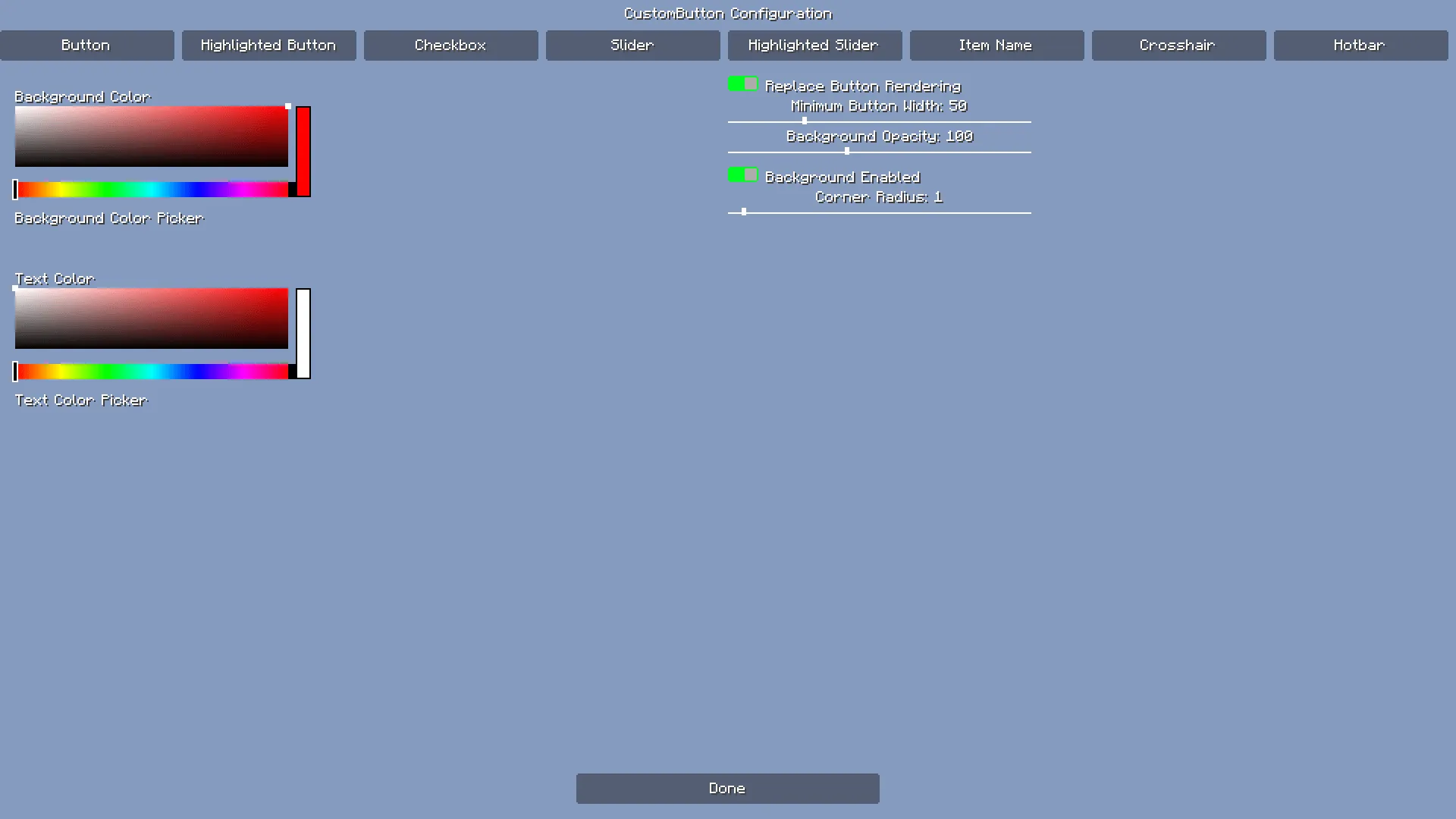 CustomButton — скриншот 2 (Моды, Minecraft)