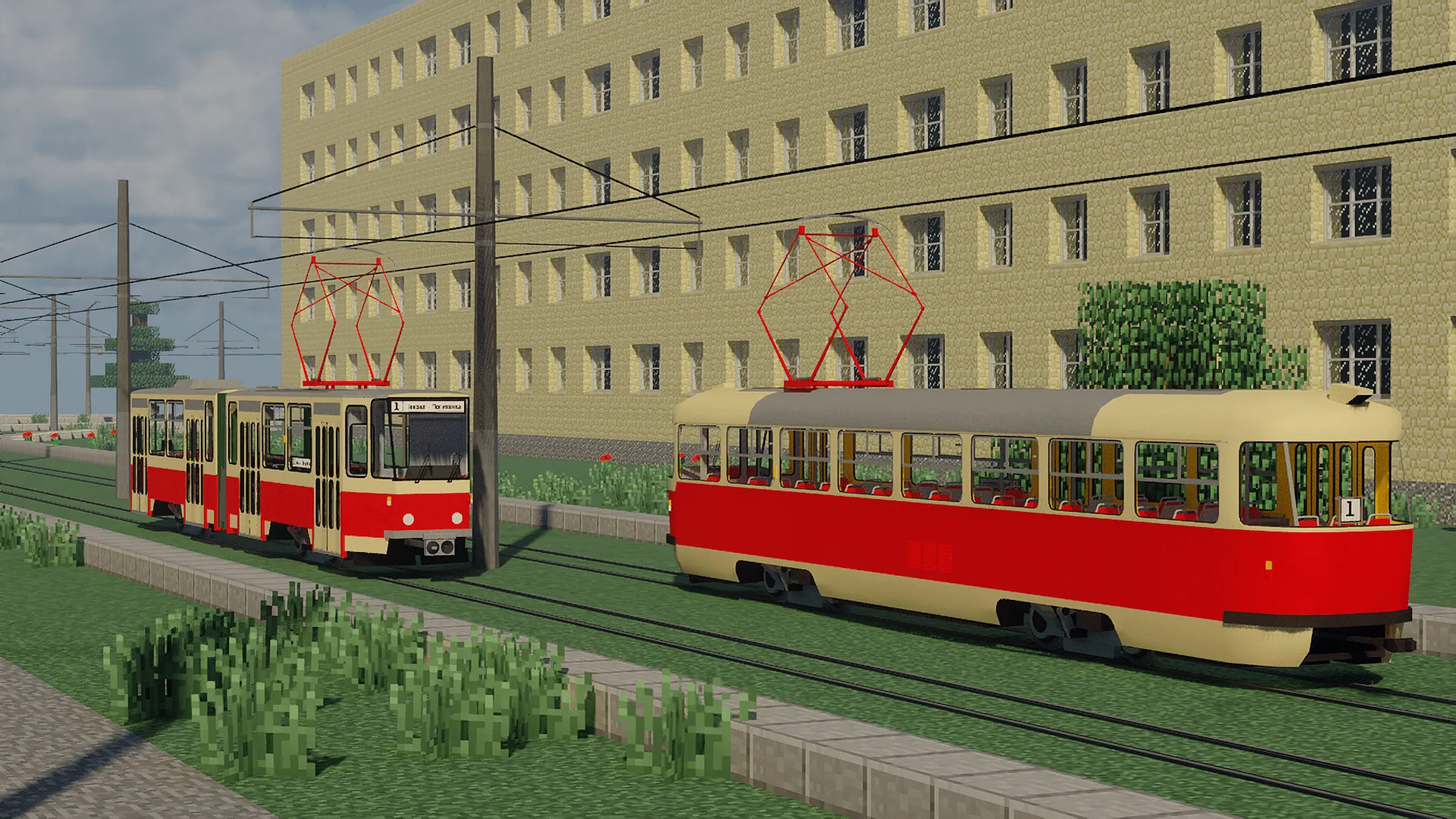 Tram pack Meter Gauge Edition [IR - Immersive Railroading] — скриншот 3 (Текстуры, Minecraft)