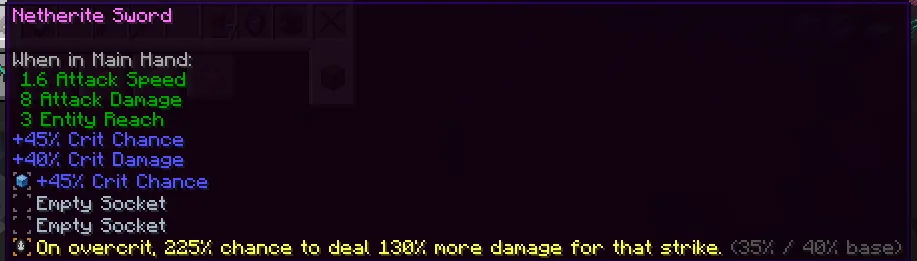 Fallen Gems & Affixes, Моды, Minecraft