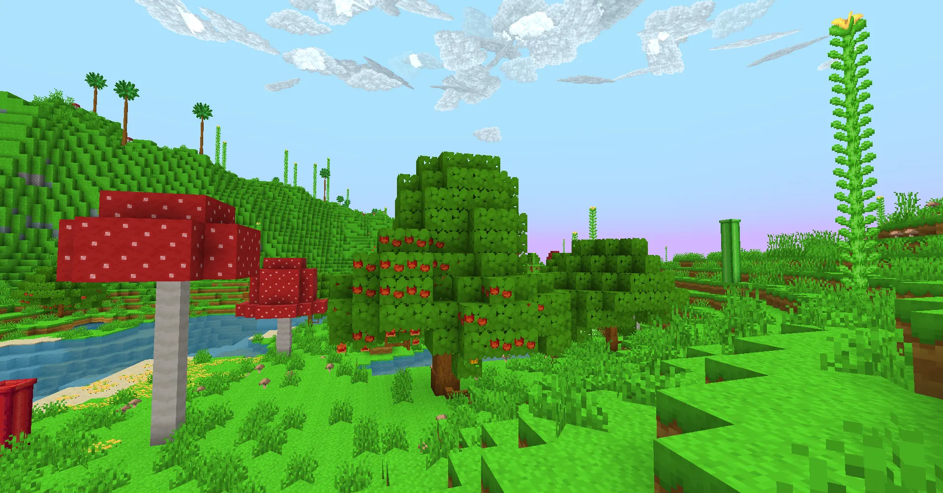 Dynamic Trees - Super Block World — скриншот 1 (Моды, Minecraft)