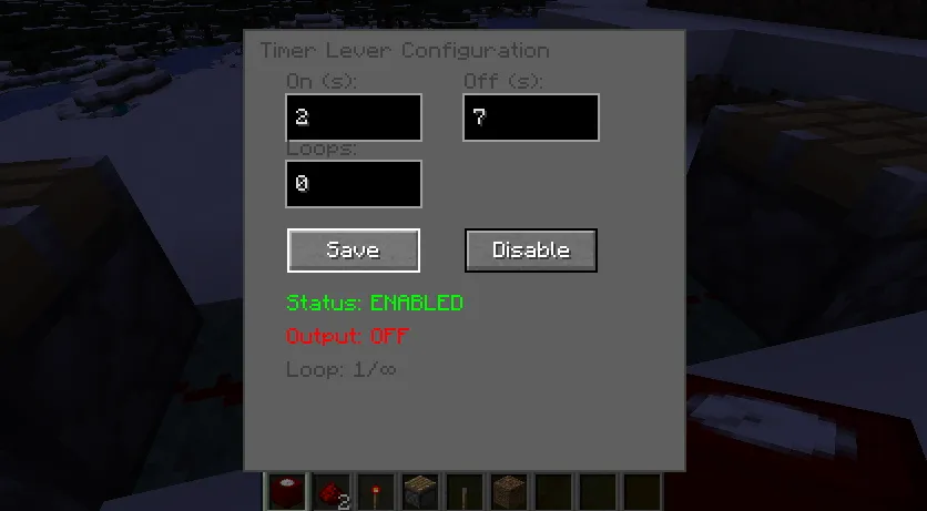 Redstone Timer Block — скриншот 1 (Моды, Minecraft)