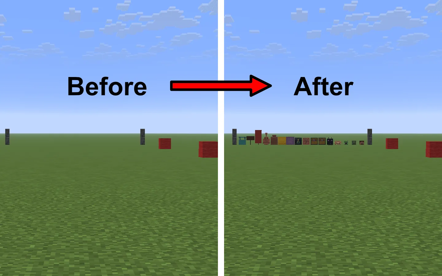 Far Block Entity Rendering — скриншот 2 (Моды, Minecraft)