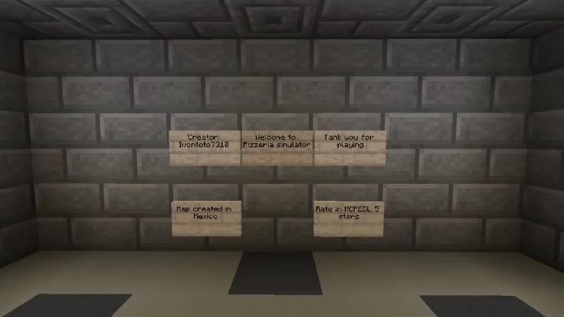 Pizzeria simulator, Карты, Minecraft