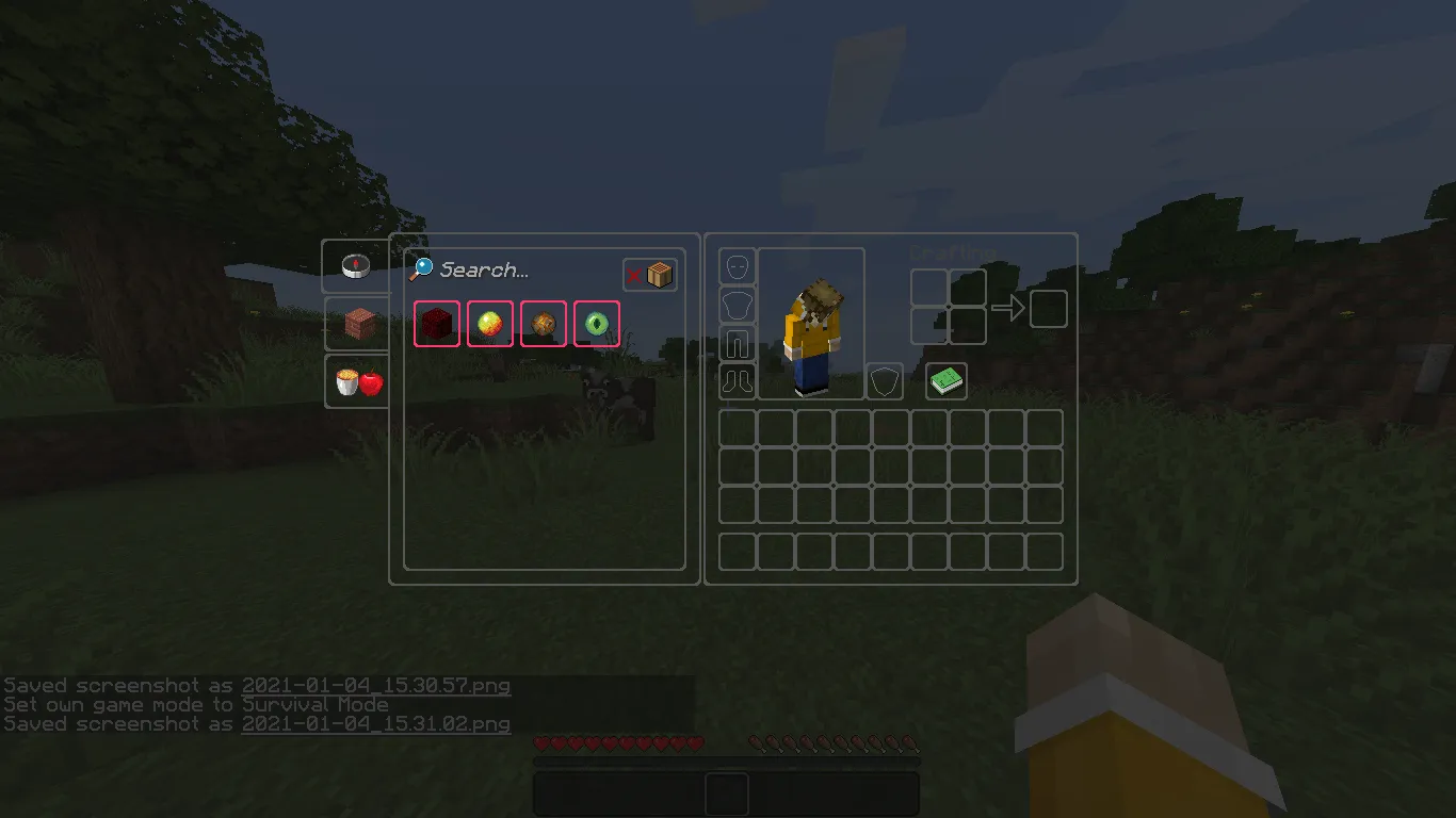 Compliance Transperent GUI — скриншот 1 (Текстуры, Minecraft)