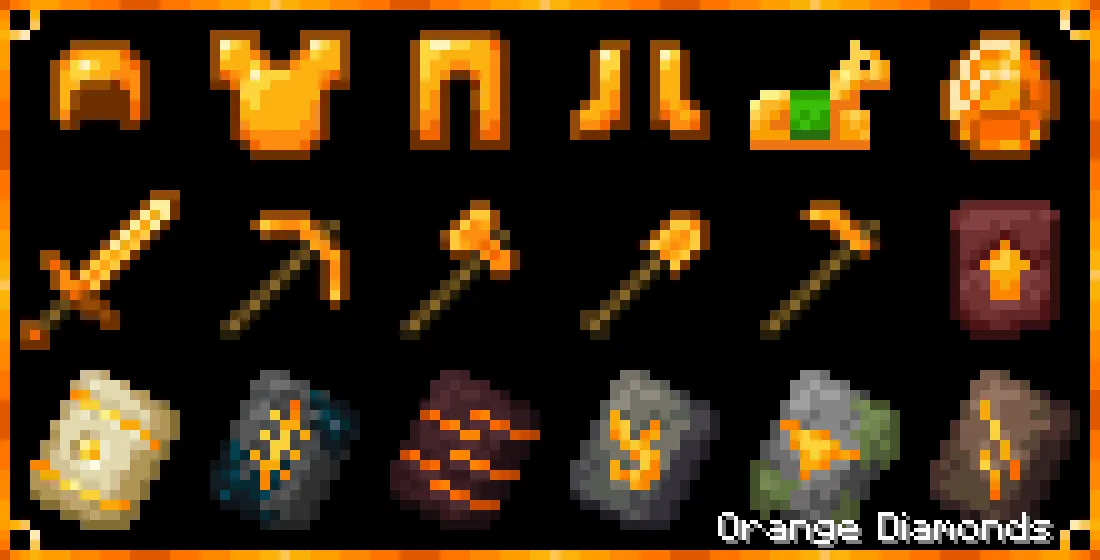 Amber Gem and Orange Diamonds — скриншот 2 (Текстуры, Minecraft)