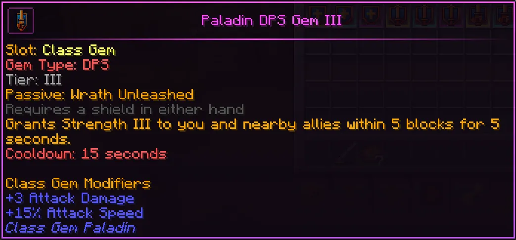 Class Gem: Paladin, Моды, Minecraft
