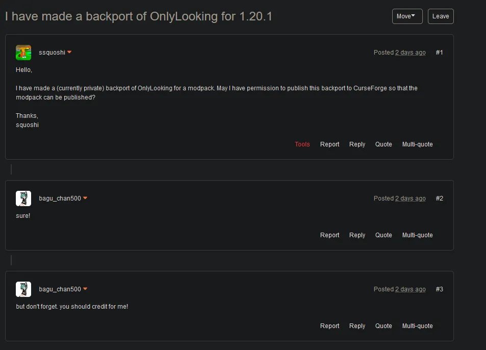 OnlyLooking Updated, Моды, Minecraft