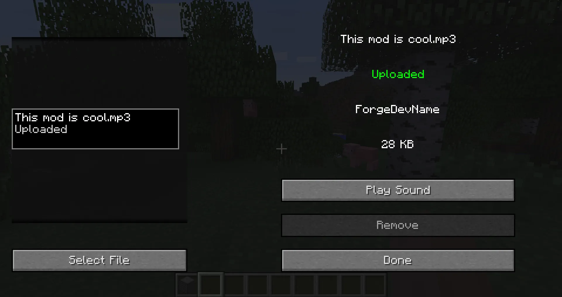 Sounds Cool, Моды, Minecraft