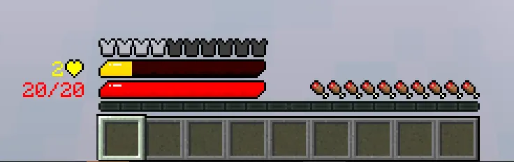 Simple Health Bar (Forge/Fabric) — скриншот 1 (Моды, Minecraft)