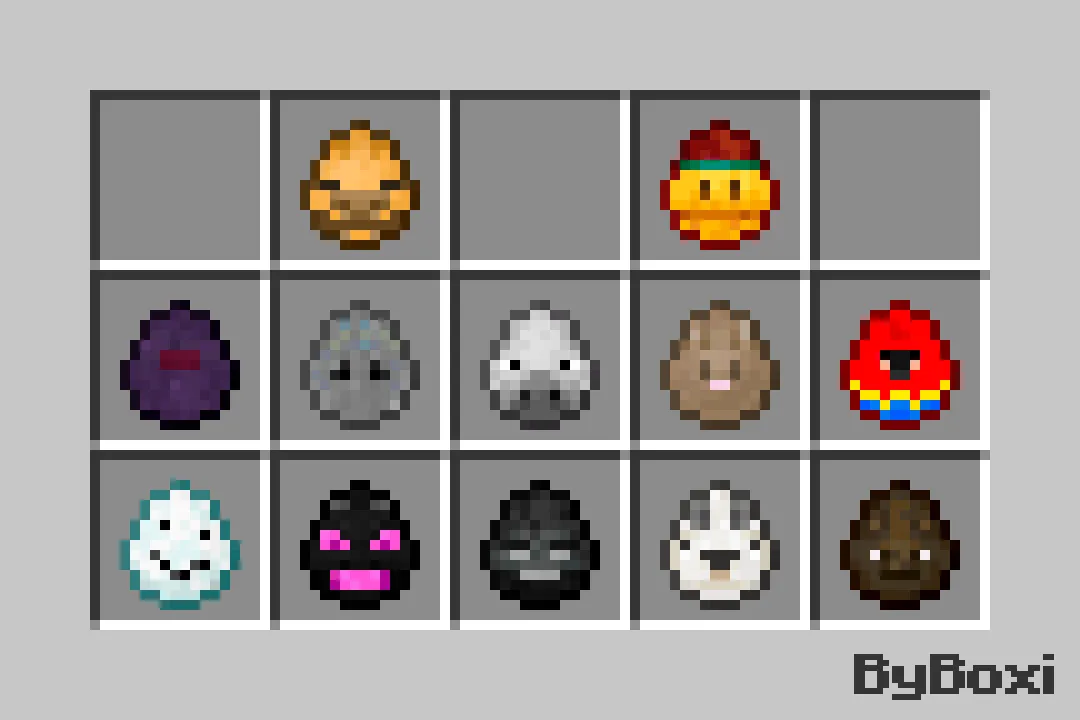 Spawn Egg Faces, Текстуры, Minecraft