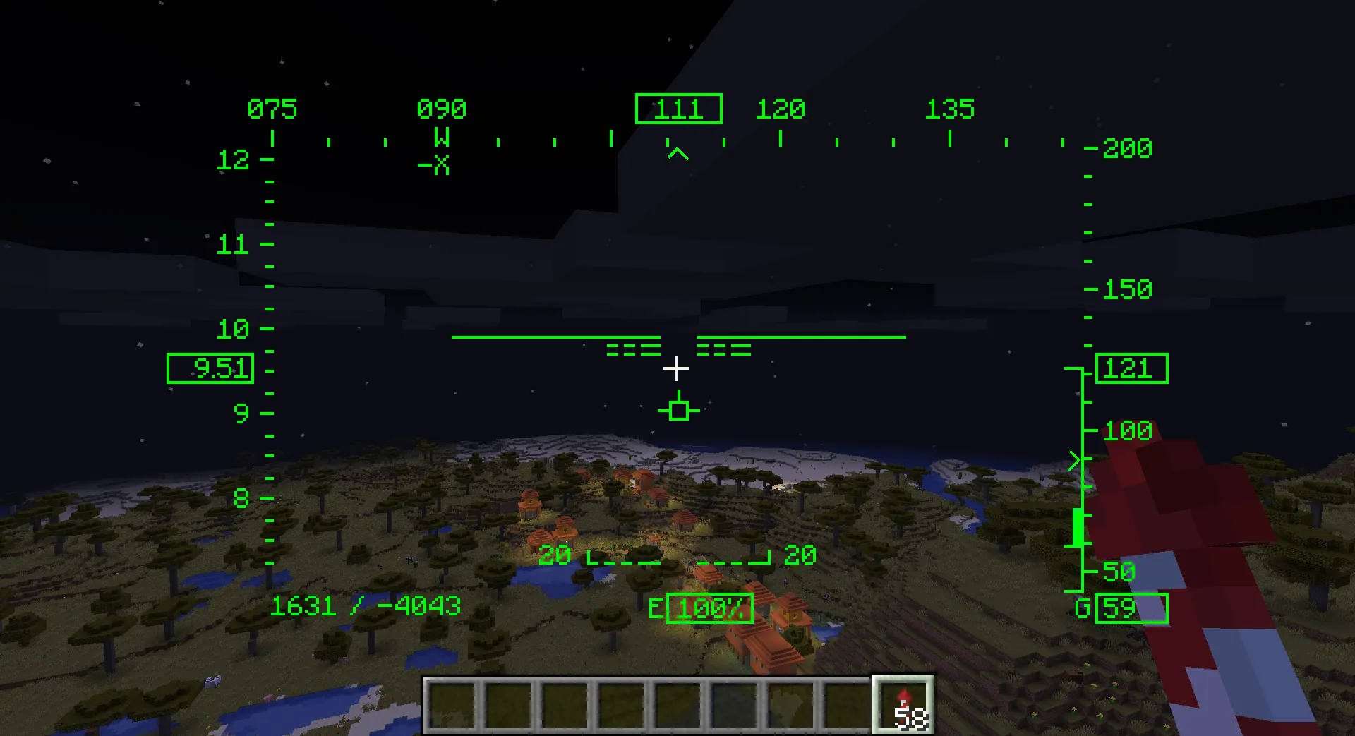 FlightHUD — скриншот 1 (Моды, Minecraft)