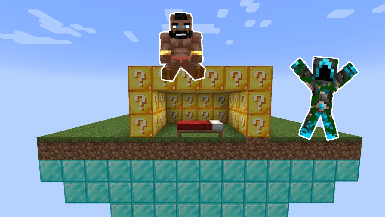 Lucky Block Bedwars Skywardvoyager Edition — скриншот 1 (Модпаки, Minecraft)