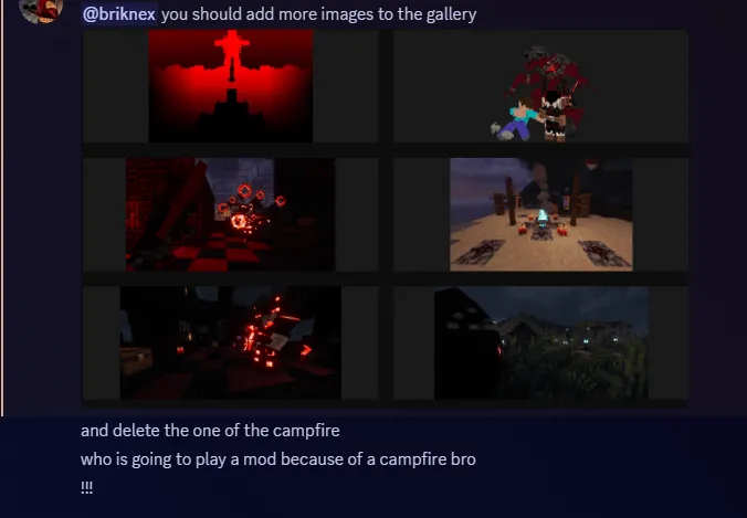 Fathomless Crimson (Tribute to Horror), Моды, Minecraft