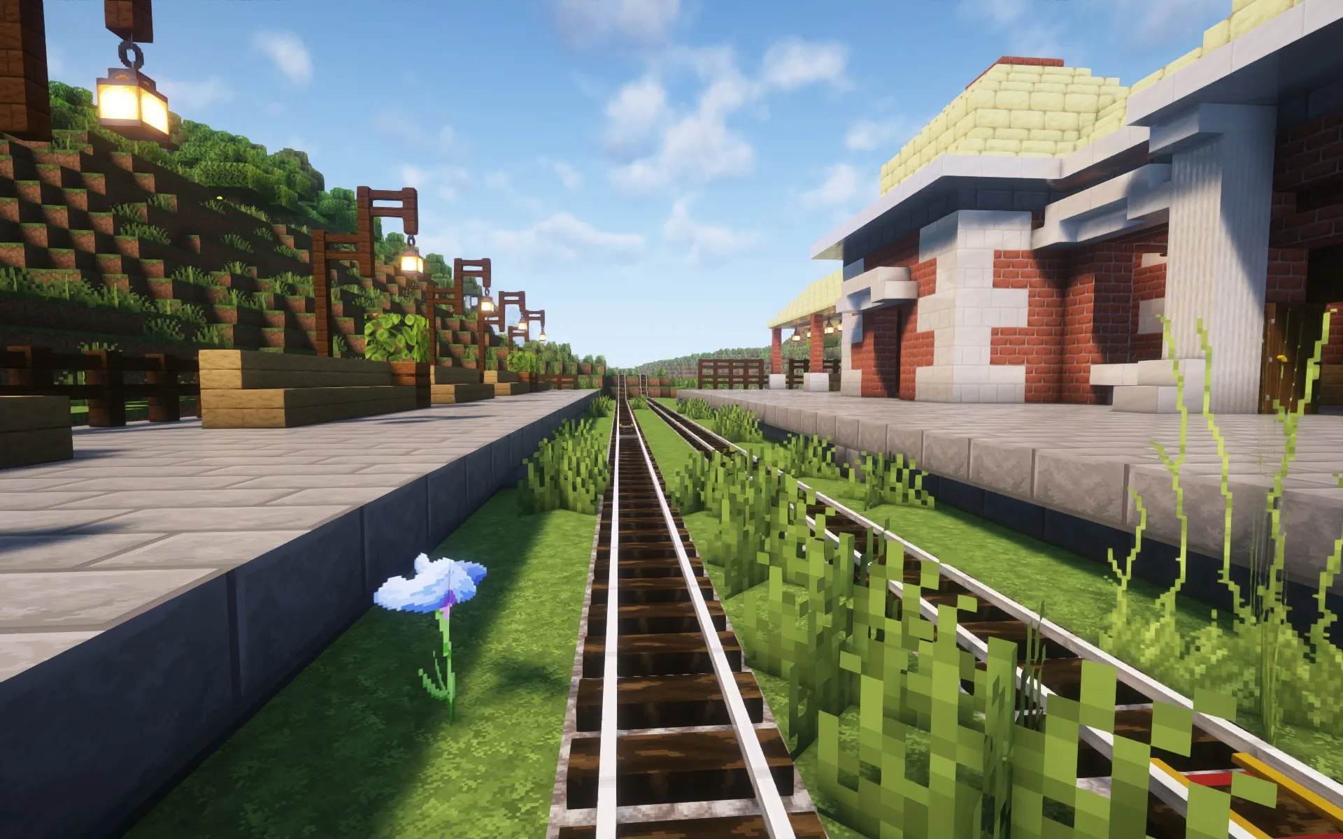 Slim Dark Oak Log Rails (3d models) — скриншот 2 (Текстуры, Minecraft)