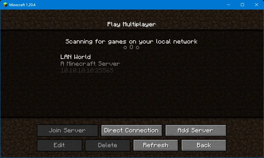 LAN Announcer, Моды, Minecraft