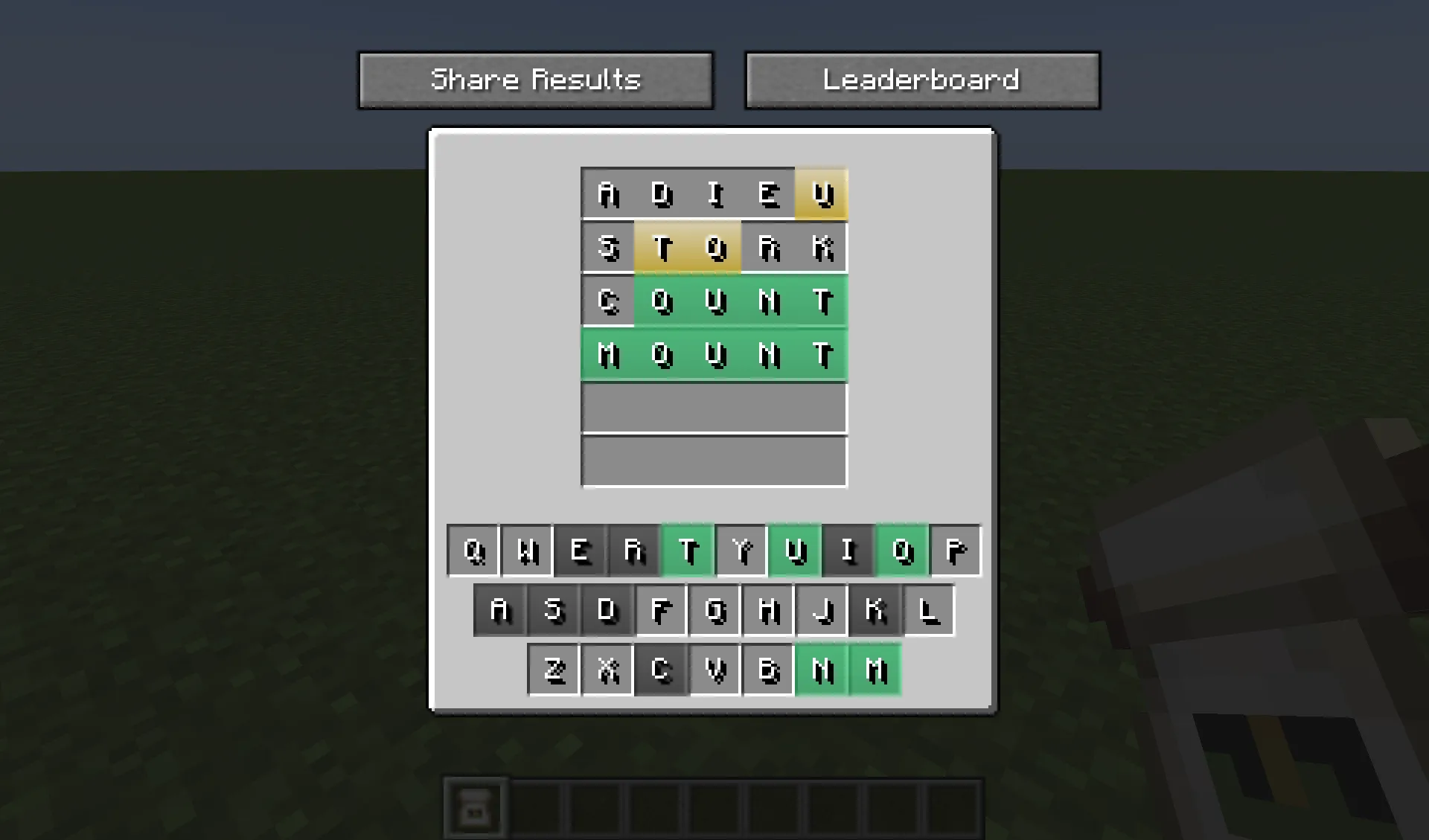 Wordle, but not quite! — скриншот 2 (Моды, Minecraft)