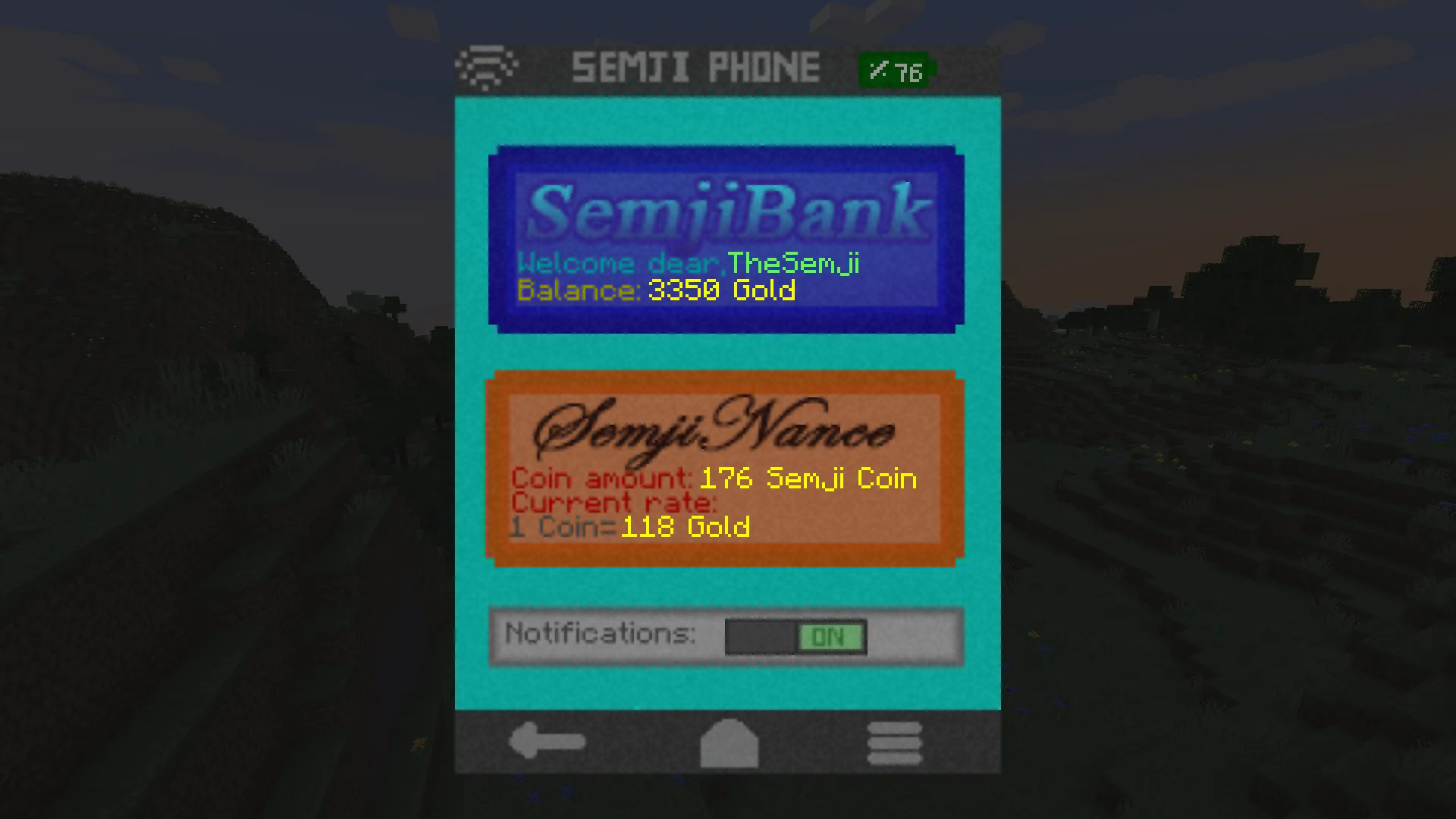 Semji Net, Моды, Minecraft