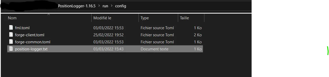 Position Logger, Моды, Minecraft