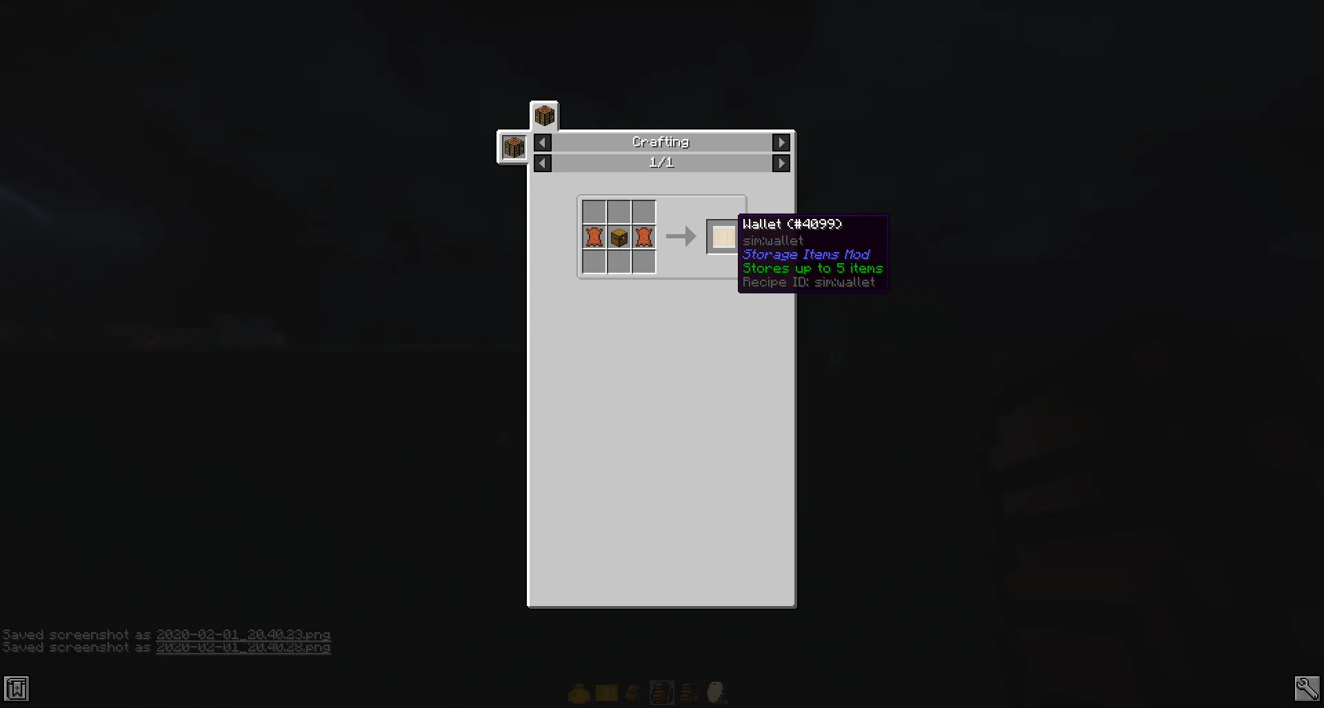 Storage Items Mod, Моды, Minecraft
