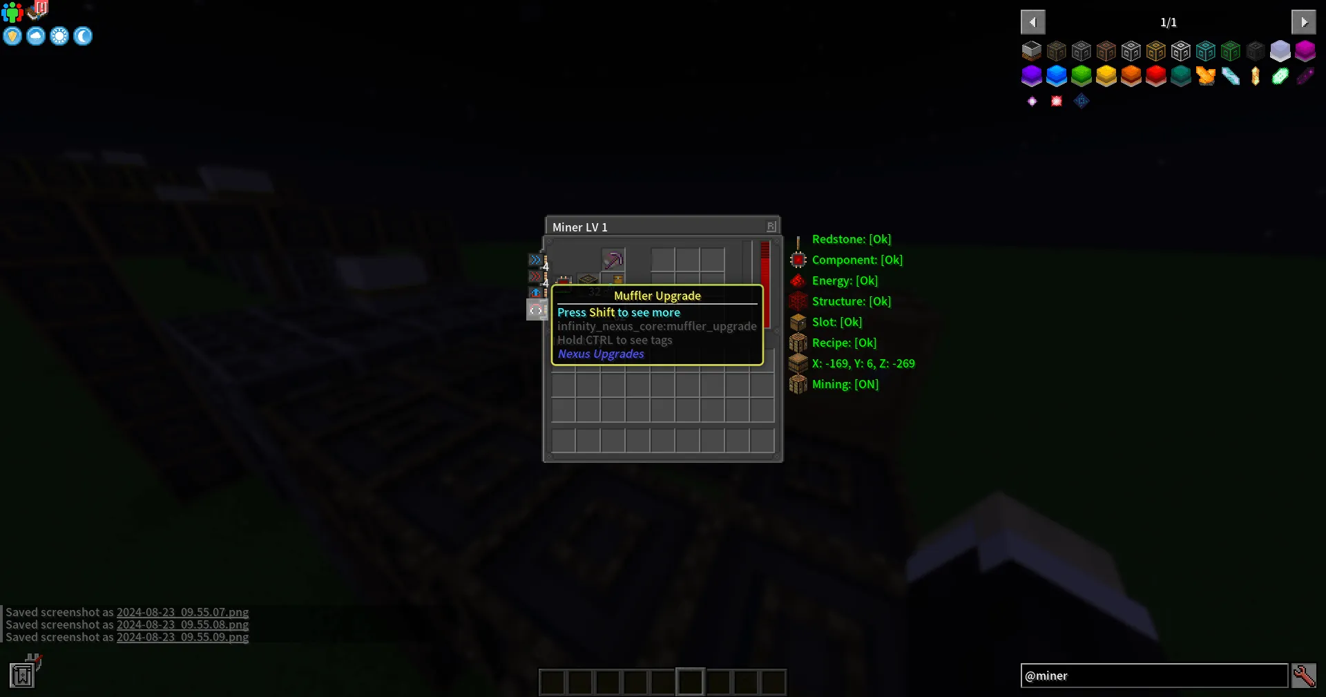 Infinity Nexus Miner, Моды, Minecraft