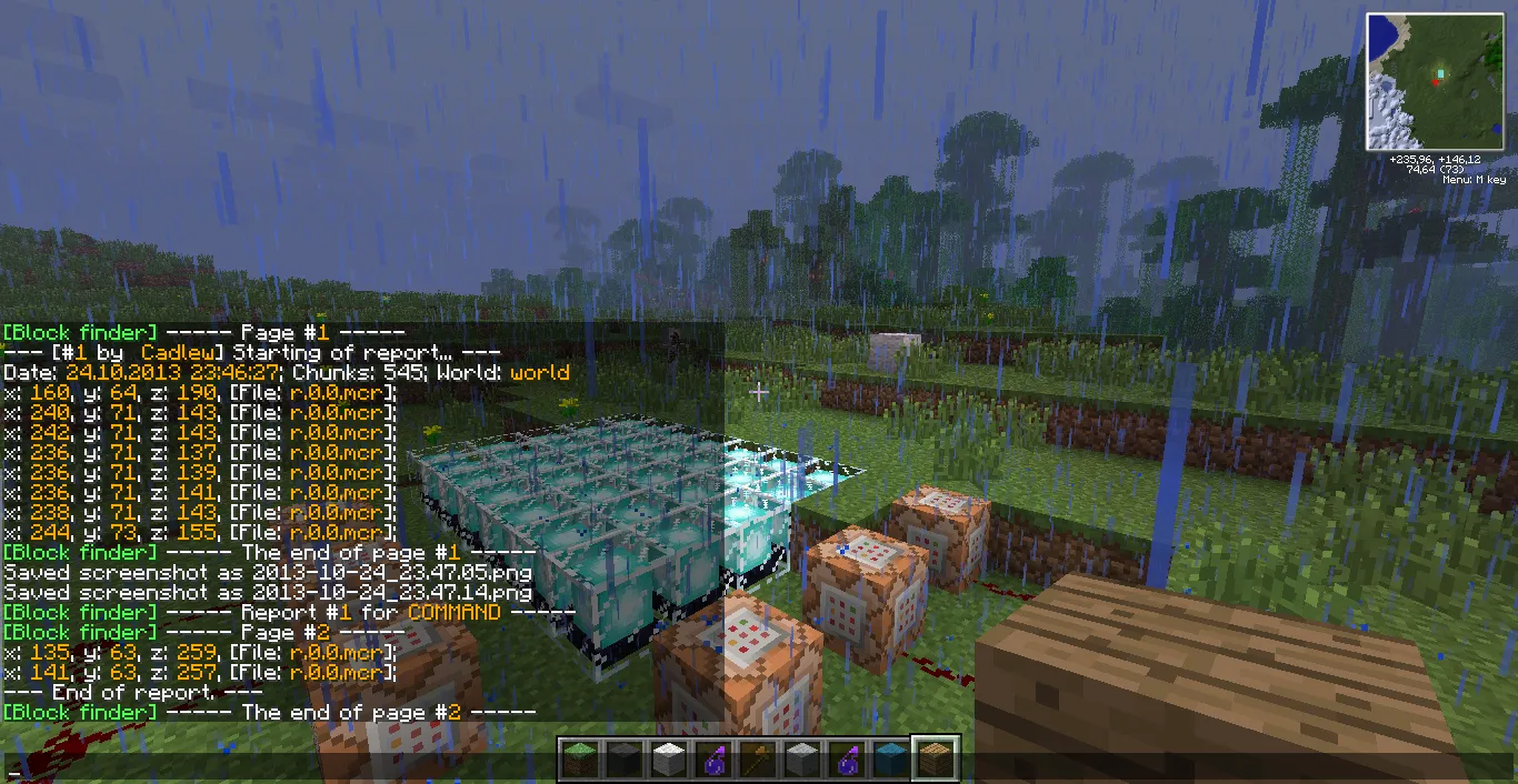 BlockFinder — скриншот 3 (Плагины, Minecraft)