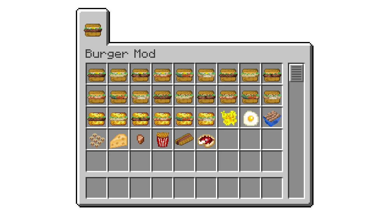 Burger Mod Fabricated, Моды, Minecraft