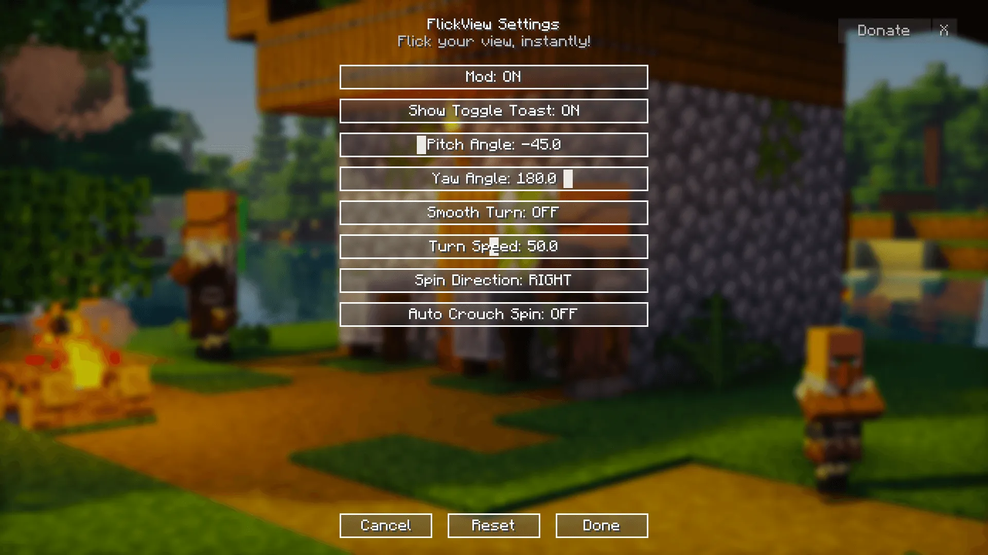 FlickView, Моды, Minecraft
