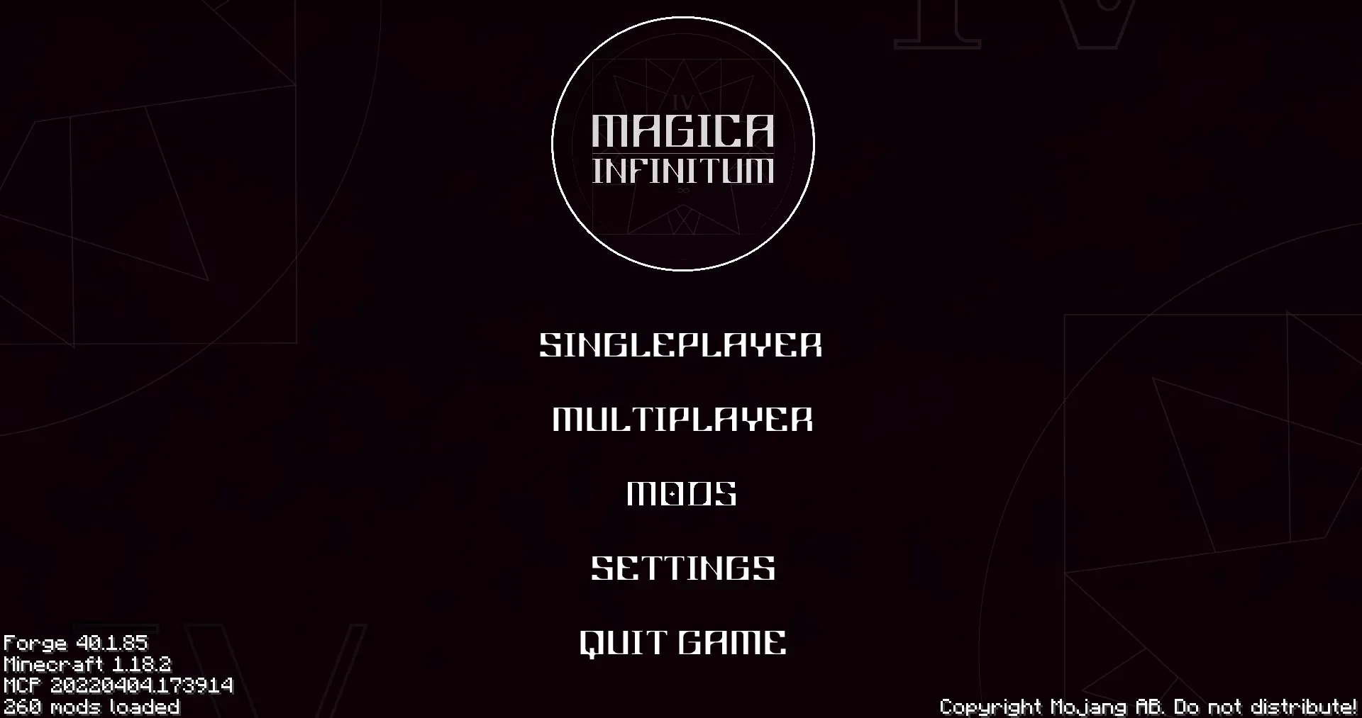 Magica Infinitum IV - 1.18.2, Модпаки, Minecraft