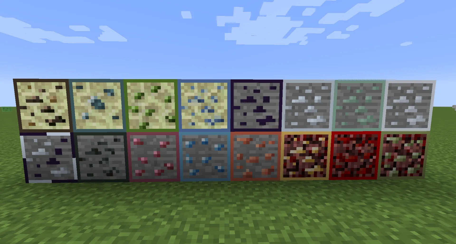 Ore Grids, Текстуры, Minecraft