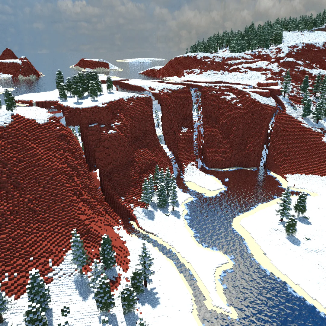 Redcliff Islands - 2.5k x 2.5k Winter Islands, Карты, Minecraft