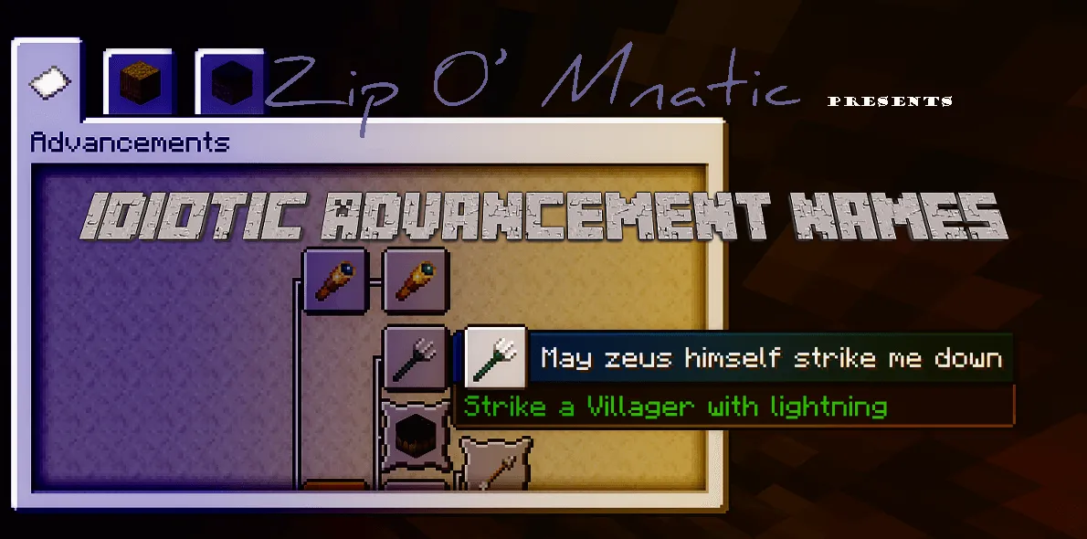 Idiotic Advancement Names — скриншот 3 (Текстуры, Minecraft)