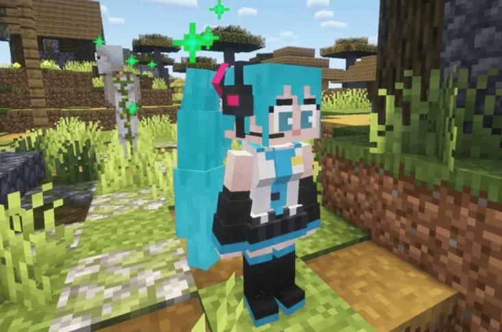 Hatsune Miku Villagers — скриншот 2 (Текстуры, Minecraft)